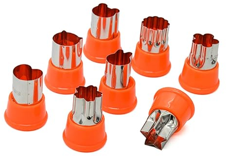MAGICLULU Ausstechformen Für Obst Und Gemüse Verschiedene Formen Formen Zum Backen 8-teiliges Set Zufällige Farbe