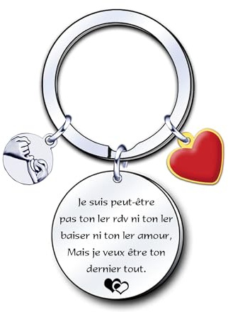 ZYMGUO Cadeau Porte-clés idéal pour couple petite amie petit ami,-Je t'aime-Saint Valentin Cadeau (5)