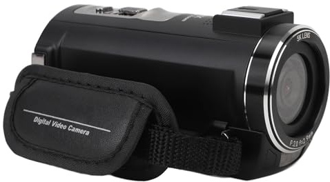 VBESTLIFE 5K Video Camera Camcorder, 56MP HD Wifi IR Night Vision Vlogging Camera, 18X Digital Zoom Touch Screen Vlog Camera with External Mic, Lens Hood, Stabilizer, Remote, Battery