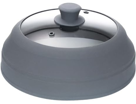 COLLBATH tapa del horno microondas tapadera microondas bisel cúpula salpicaduras comida cubiertas tazones alimento cubierta plato antipolvo Vidrio