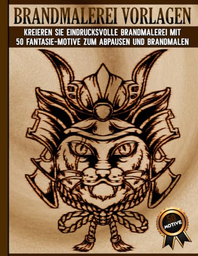 Brandmalerei Vorlagen: Pyrographie Schablonen zum Abpausen und Brandmalen mit Kreative Fantasie-Motive