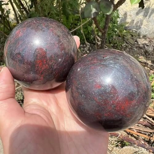 QINGQI Pietra Naturale Sfera di Pietra ollare Naturale, Sfera burattata, Cristal e Ornamento in Pietra(2pcs)
