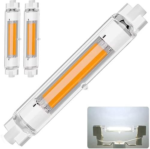 R7S LED 118mm Dimmbar Lampen, 30W R7S LED Ersatz für 300W Halogen Leuchtmittel,Warmweiß 3000K 3000LM,Kein Flackern, 360°Abstrahlwinkel LED Leuchtmittel,AC 220-240V,2er Pack