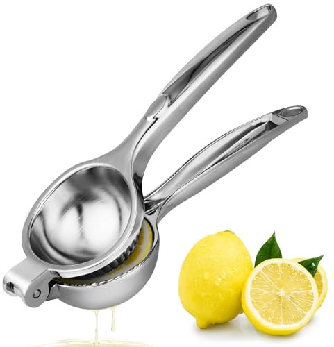 AUAUY Exprimidor Limon Manual, 7cm Exprimidor de Naranjas Manual, AleacióN de Zinc Duradero Lemon Squeezer, Esprimidores Manual para Naranja O Fruta, Exprimidor de Limon para Restaurante, Cocina, Bar