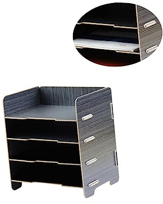 OFFSCH Dateiorganisator Desktop-Dokumentenhalter Dokumentenhalter für den Schreibtisch Aktenhalterablage Büroorganisation book shelves bücherstützen Aktenständer Desktop-Lagerregal Bambus