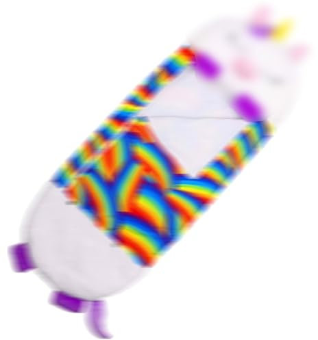 2-in-1 Kinderschlafsack, Kuscheltierschlafsack mit Kissen, Schlafsäcke für Kinder, Weiches Material & Waschmaschinenfest, Schlafsäcke Geschenk für Kinder Jungen und Mädchen 160x60 cm