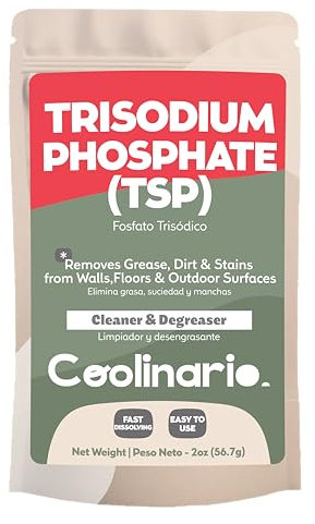 Coolinario Fosfato Trisódico TSP (56 g) Limpiador y Desengrasante Potente para Paredes, Suelos y Exteriores | Elimina Grasa y Suciedad | Uso Doméstico e Industrial