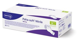 Hartmann 1000 Stück Peha-soft® nitrile white powderfree, Untersuchungshandschuhe, weiß, 8/M, Karton, Untersuchungshandschuhe, Einmalhandschuhe, Schutzhandschuhe