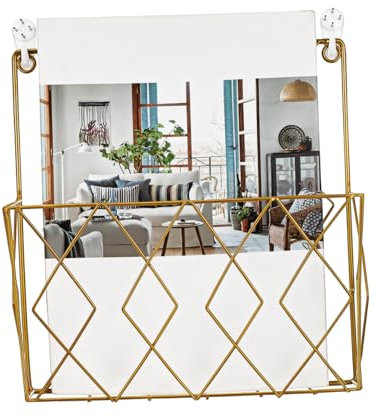 MUCKLILY Zeitschriftenständer Metall Wandmontage Multifunktionaler Bücher Und Magazinhalter Badezimmer Organizer Robust Platzsparend