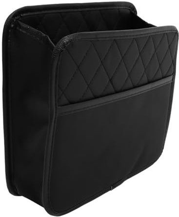 FOYTOKI Organizador de Asiento Trasero para Coche, Bolso de Almacenamiento Negro de Piel Sintética, Instalación Fácil y Espacio Extra Interior del Automóvil