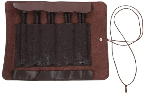 Mobestech Set 8 Pezzi Strumenti per Intaglio Legno con Borsa, Acciaio Anti-Ruggine, Scalpelli Manuali per Principianti e Hobbisti