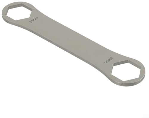 Eawfgtuw Gabelschlüssel für und für Fuchsgabeln, Edelstahl für Fahrradreparaturwerkzeug mit Doppelkopf-Design, leicht, tragbar für Wartung (Modell B/C/D) (24–26 mm)
