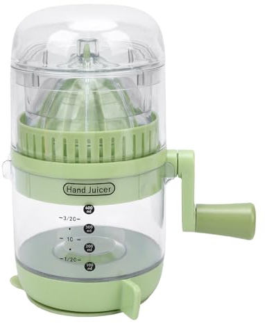 Ausla Presse-agrumes Manuel, Presse-agrumes Manuel avec Base à Ventouse et Mécanisme à Manivelle Efficace pour Jus de Pamplemousse Orange Citron Frais, Parfait pour la Cuisine à Domicile et (GREEN)
