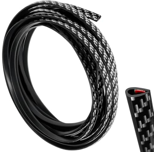 Profilé de protection des bords en EPDM - 5 m - Joint en caoutchouc - Protection des bords - Autocollant - En forme de U - Pour tôle, portes de voiture, trappe
