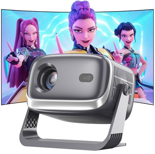 Bemkia Projector 4K, Smart Mini Projectors Built-in Apps, 35000 Lumens, HD 1080P, Auto Focus & Keystone, WiFi 6/ Bluetooth 5.2, Compatible with iOS/Android/TV Stick/HDMI/USB/Switch (Black)