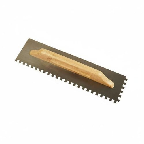 PETSOLA Frattone Dentato Applicazione Uniforme Cazzuola Dentata Impugnatura Confortevole Spatola per Colla per Piastrelle Cantiere, 60CM, Denti 12x12