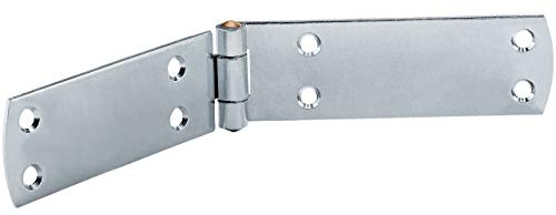 Gedotec schweres Türscharnier - Aufschraubband | 1 Stück - Ladenbänder aus Stahl | 180 x 35 mm | Türband blau verzinkt | Scharniere Tür Materialstärke 2 mm | Einbohrband Metall zum Schrauben
