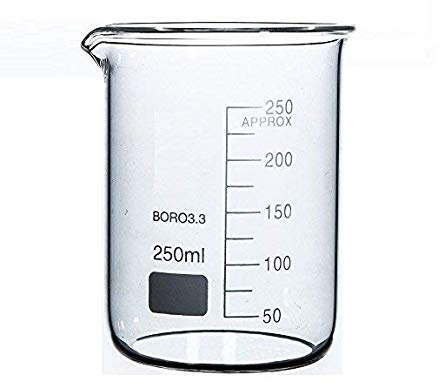 Rocwing Verre doseur Boro 3.3 pour laboratoire (250 ml)