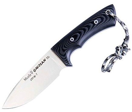 ELECTROPOLIS Radjagdmesser Muela Gavilan-M mit Vollklinge aus Stahl MoVa CRYO-T, 12,5 cm Klinge, schwarzer Micarta-Griff, Gewicht 320 gr + Mehrzweck-Geschenkkarte
