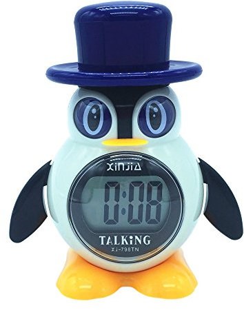VISIONU Sveglia Parlante in Lingua Italiana per Ipovedenti con Forma di Pinguino
