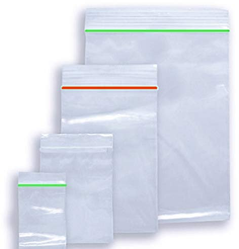 Transparente PE Druckverschlussbeutel 50 uq Polybeutel ZIP Verschlussbeutel 100-500St. (80x120mm, 200)