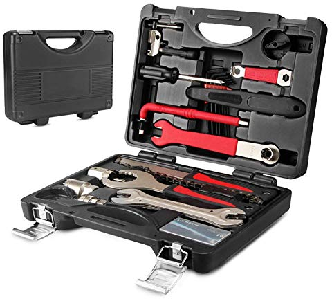Professional Bicycle Tool Kit, 18 Types Bike Repair Tool for Riding Equipments, with Storage Box, Multi Tools MTB Tire Chain Repair Tools Spoke Wrench Kit Hex Screwdriver Bike Cycling Tools