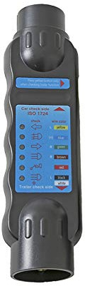 TAEUYYM Testeur Remorque 7 Broches 12V, Prise Mâle Pour Diagnostic Des Feux Et Circuit De Câblage, Compatible Avec Camion RV Voiture