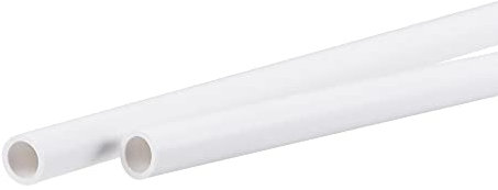 sourcing map Tube PVC Rigide Blanc Tuyau 5mm ID 7mm OD 50cm Tube Plastique PVC Pipe 2Pcs Pour Conduite d'Eau, Modélisme, Gaine de Câble Électrique