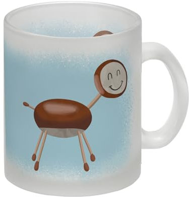 Kastanienfigur Glas Tasse für den Herbst Kastanie Kaffeetasse für die Herbstzeit mit schönem Motiv das einen an die Kindheit erinnert Glas Tasse Du suchst nach einer witzigen und