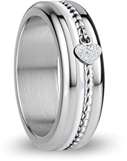 BERING Damen Ring in glänzendem silber - Arctic Symphony Collection aus Edelstahl - Loire