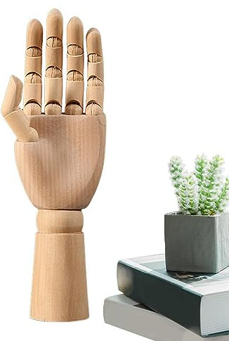 Rianpesn Figure del Modello della Mano del manichino in Legno - Manichino in Legno Mano Modello,Figure d'Arte articolate mobili per Display di Negozi, Display da Tavolo, Oggetti di Scena per Foto