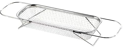 Canasta escurridor de fregadero de acero inoxidable, cesta coladora sobre el fregadero, escurridor de platos, estante extensible para secar platos, cesta de drenaje de filtro para frutas, Vege S