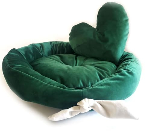 Love Gifts® weiches Kundekissen | Hundebett mittelgroße Hunde & kleine Hunde |Orthopädisches Hundebett |weiches Bett - Kissen | Grün