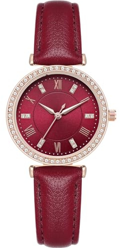 NUOVO Women Watches Ladies Rhinestone Bezel Dress Watch Ladies Diamond Crystal Quartz Classic Women Watch Elegant Watches for Lady Girls Party Watch