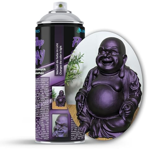 LUMENTICS Farbspray Chrome Lila - Lackspray mit Metalloptik und Farbwechseleffekt - Made in Germany - 400 ml Spraydose mit Zusatz-Cap