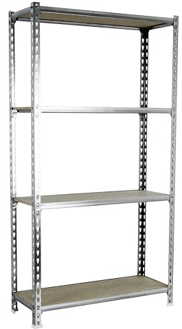 PROREGAL Schwerlastregal MID MULI | HxBxT 150x80x40cm | 4 Fachböden | Fachlast 150kg | Verzinkt | Lagerregal Kellerregal Werkstattregal