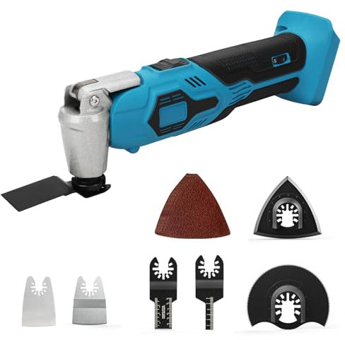 WingFly Akku-Multifunktionswerkzeug für Makita Akku 18V, Oszillierendes Multitool 6 Einstellbare Geschwindigkeiten (Schwingzahl 8000-19000 min⁻¹ ohne Akku)