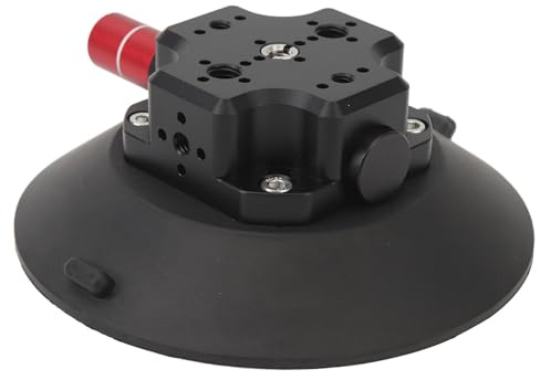 KIMISS Suction Camera Car Mount for Vehicle, 5.7-inch High Speed Windshield Camera Mount with 1/4in, 3/8in Threads and Quick Release Vacuum Suction Cup