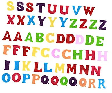 TOYANDONA 50stücke Filzbuchstaben Gewebtem Stoff Für Bastelprojekte Bunte Kleine Buchstaben Für Junge Mädchen Lernspielzeug Und Kreative Anwendungen