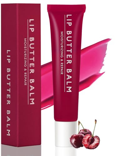 Ledeak Balsamo Labial Reparador, Summer Lip Balm, Voluminizador Mantequilla para Labios, Hidratante Tratamiento Labial Set para Labios Secos o Agrietados (06# Cereza)
