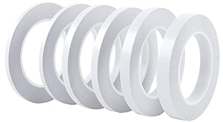RFE 36 Rolls of 12mm Wide x 50 Metre Double Sided Sticky Tape, Adhensive Sticky Tapes, Double Sided Adhesive Clear Sticky Tape for Craft, DIY, Scrapbooking and Card Making, Arts, Rubber Stamps (36)