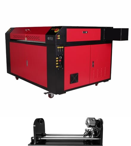 Furvveerr 100W Laser Graviermaschine CO2 900x600mm Lasergraviermaschine CO2 Laser Engraving Maschine Laser Hochpräzise Lasergravur Maschine,RDWorks/Lightburn Software,Mit Drehachse