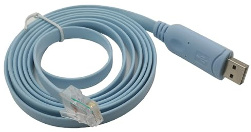 Cable de consola USB a RJ45, adaptador serie RS232 for enrutador Cisco, convertidor USB RJ 45 8P8C de 1,5 m, cable de consola USB