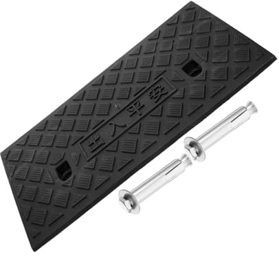 WRITWAA 1 Satz Stufenrampenmatte Rollstuhlrampe Türübergangsrampe Kunststoff Schwellenrampe Indoor Hangrampe Kehrroboter Rampenkissen Home Schwellenrampe Rollstuhlrampe Schwarz