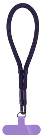 Votvloay Cordino per Cellulare Telefono Universale,Rimovibile Cordino da Collo Nylon Catena Collana Tracolla con Toppa di Fissaggio Compatibile con Smartphone dei Casi - Viola scuro