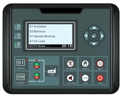 1pcs ATS520 Controller Diesel Generator Controller Dual Power Switch Control Module LCD Display(ATS520R)