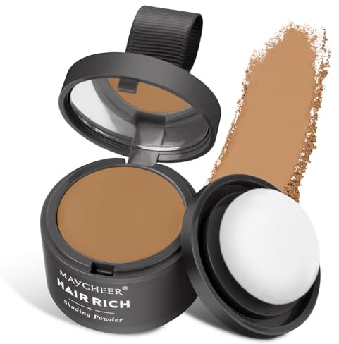 Ansatzpuder für Männer und Frauen, Haarverdichtungs Ansatzpuder, Schnell Abdeckender Wurzel-Concealer mit Haarkreide zum Auffüllen von Dünnem Haare(13# Rote, faule Blätter)