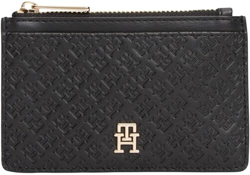 Tommy Hilfiger Damen Kartenetui Icon Long Holder mit Münzfach, Schwarz (Black), Einheitsgröße