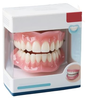 Prótesis dentales, juego de prótesis dentales de silicona moldeadora, juego de prótesis dentales completas, juego de rebase de silicona para prótesis dentales para mujeres, suave y cómodo (1pcs)