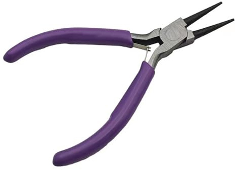 LUJIAXI Juego de alicates de acero para reparación de cuentas, punta larga, punta redonda, corte de alambre y alicates curvados con pinzas